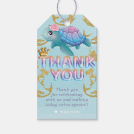 Sjöjungfru Rosa Blue Tack Presentetikett