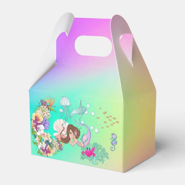 Sjöjungfru Rosa Starfish Rosa Cute Presentaskar (Baksidan Sidan)