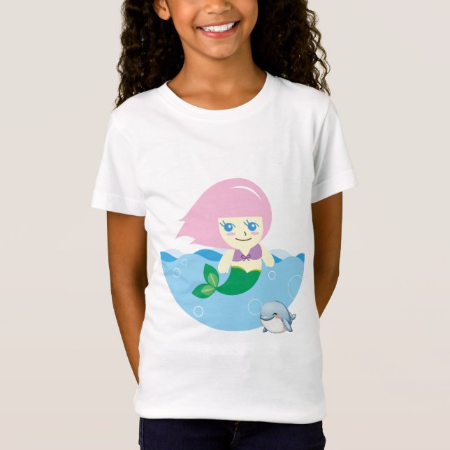 sjöjungfru, saga, hav t shirt (Framsida)