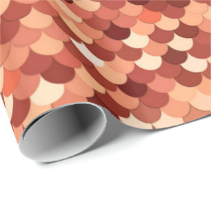 Sjöjungfru Scale, Copper, Brown, Cream och Tan Presentpapper