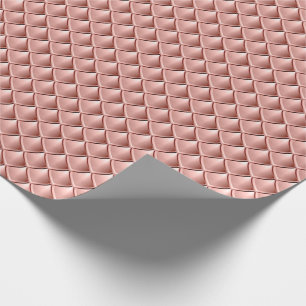 Sjöjungfru Scales Dragon Skin Rosa ros Guld Presentpapper