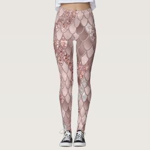 Sjöjungfru Scales Glam #5 (Faux Glitter) #decor #a Leggings