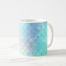 Sjöjungfru Scales Ocean Faux Glitter Kaffemugg