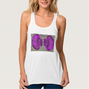 Sjöjungfru scallop snäcka bra Thunder_Cove Linne Med Racerback