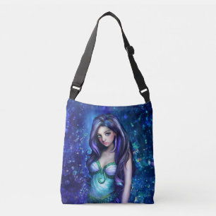 Sjöjungfru Sea Goddess Nymph Siren Underwater Art Axelväska