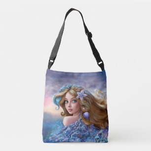 Sjöjungfru Sea Goddess Nymph Siren Underwater Art Axelväska