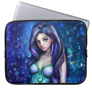 Sjöjungfru Sea Goddess Nymph Siren Underwater Art Laptop Fodral