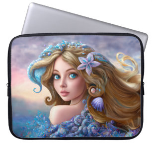 Sjöjungfru Sea Goddess Nymph Siren Underwater Art Laptop Fodral