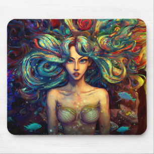 Sjöjungfru Sea Goddess Nymph Siren Underwater Art Musmatta