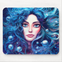 Sjöjungfru Sea Goddess Nymph Siren Underwater Art