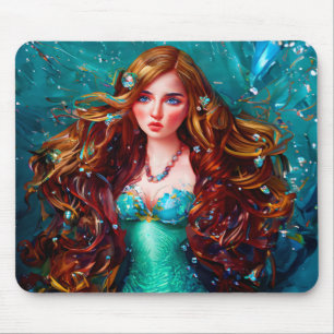 Sjöjungfru Sea Goddess Nymph Siren Underwater Art Musmatta
