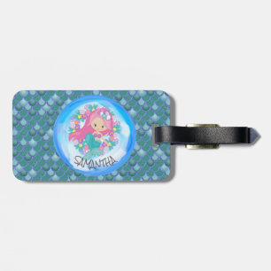 Sjöjungfru Sea Grönt Scale Luggage Tag-nummer Bagagebricka