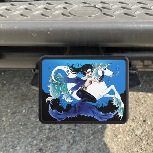 Sjöjungfru Sea Horse Fairy Blue Dragkroksskydd