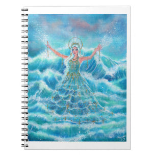Sjöjungfru Sea nymph art av Renee Lavoie Anteckningsbok