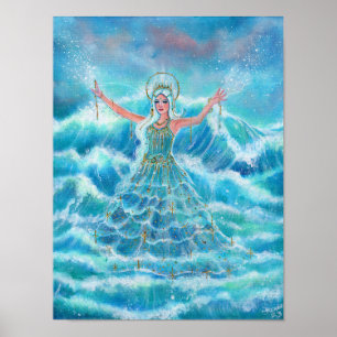 Sjöjungfru Sea nymph art av Renee Lavoie Poster