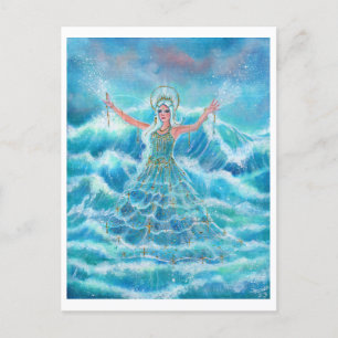Sjöjungfru Sea nymph art av Renee Lavoie Vykort