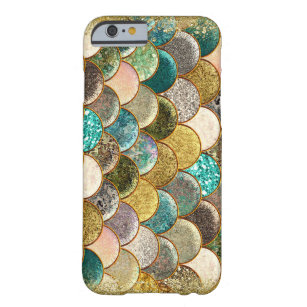 Sjöjungfru Sea Scales Beachy Mulit Färg Glam Glitt Barely There iPhone 6 Fodral