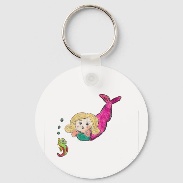 Sjöjungfru Seahorse Nyckelring (Framsida)