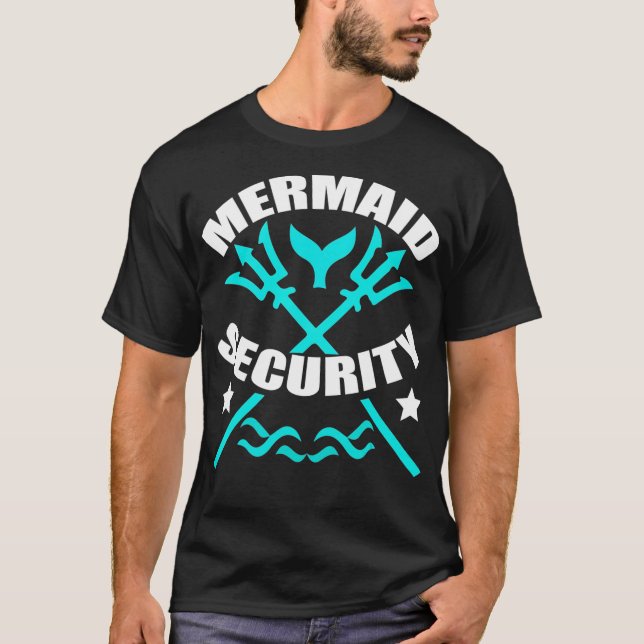 Sjöjungfru Security Birthday T Shirt (Framsida)