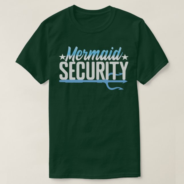 Sjöjungfru Security Funny Sjöjungfru Älskare T Shirt (Design framsida)