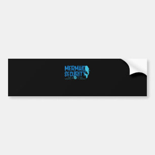 Sjöjungfru Security - Lustigt Swimming Gift Bildekal