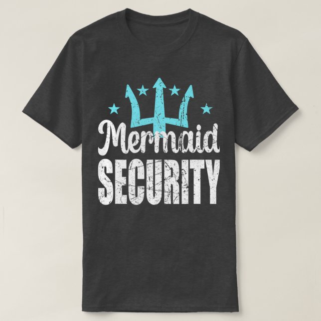 Sjöjungfru Security Merdad Mermen Sjöjungfru Pappa T Shirt (Design framsida)