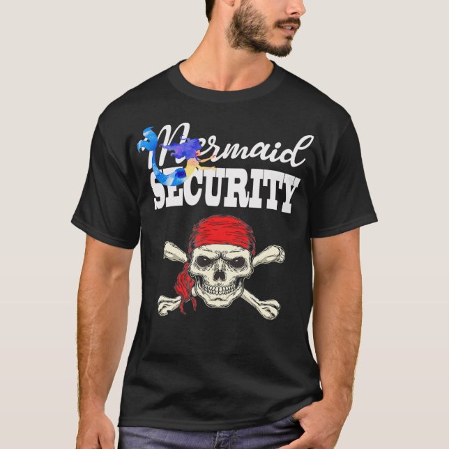 Sjöjungfru Security Pirat Boys Pirater Sjöjungfrua T Shirt (Framsida)
