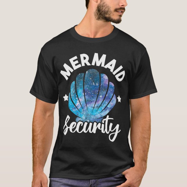 Sjöjungfru Security Seashell Sjöjungfru Squad Birt T Shirt (Framsida)