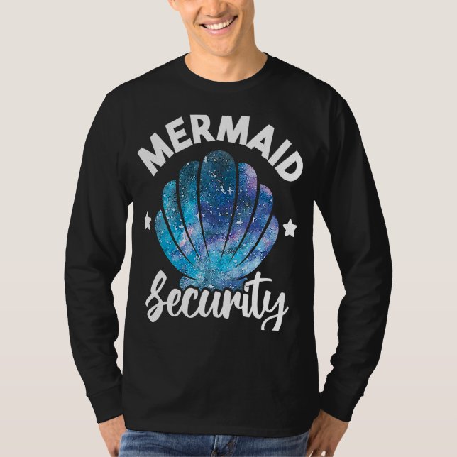 Sjöjungfru Security Seashell Sjöjungfru Squad Birt T Shirt (Framsida)
