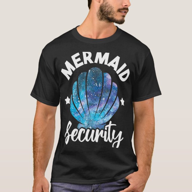 Sjöjungfru Security Seashell Sjöjungfru Squad Birt T Shirt (Framsida)