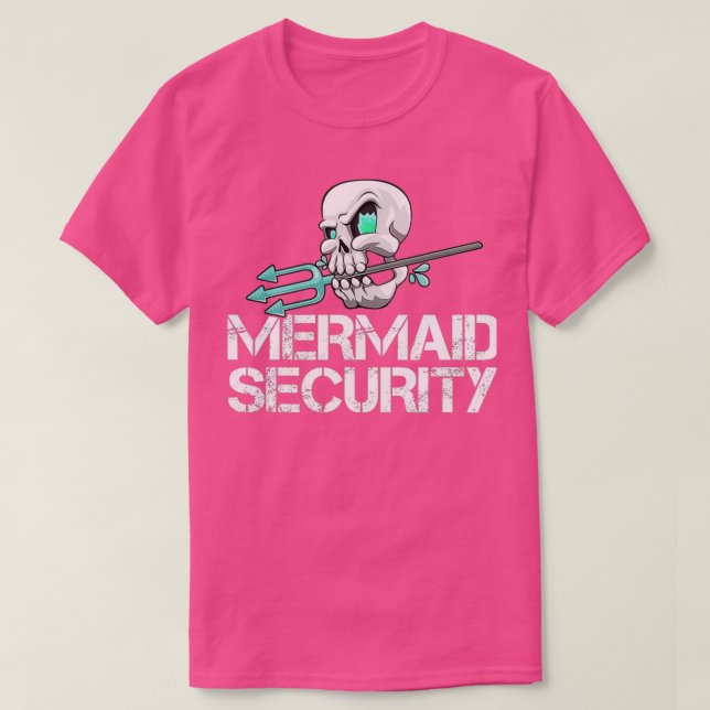 Sjöjungfru Security Shirt Manar Pirat Skull Simma  T (Design framsida)