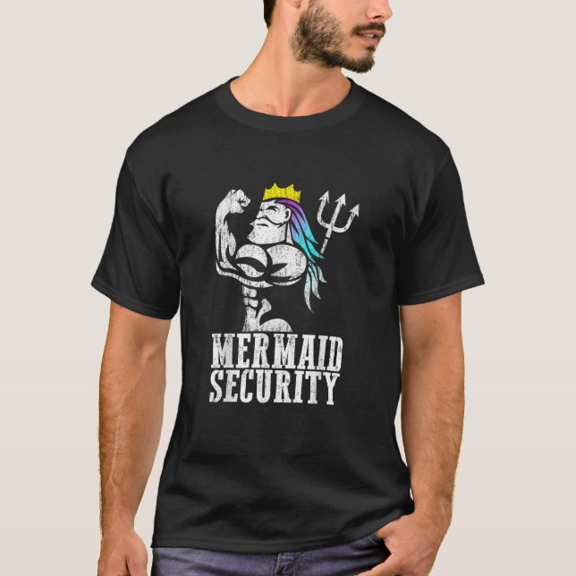 Sjöjungfru Security Strong Merdad New Mer Pappa T Shirt (Framsida)