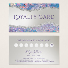 Sjöjungfru sekvin faux foil loyalty card visitkort