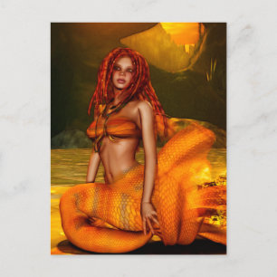 Sjöjungfru Series "Coraleen" Fantasy Art Vykort