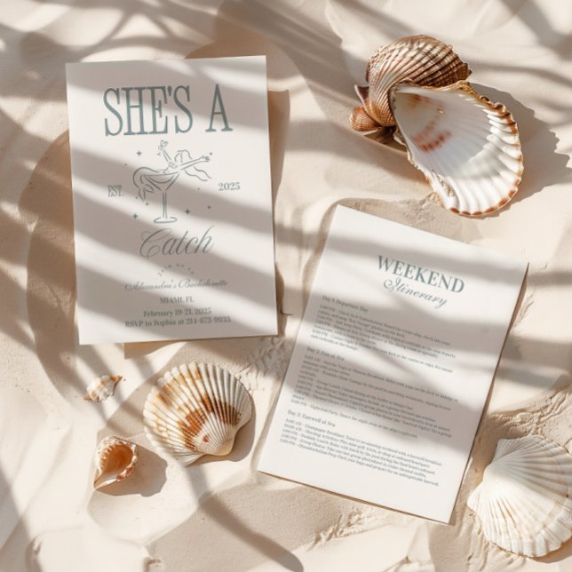 Sjöjungfru Shes a Catch Firande Inbjudningar (Skapare uppladdad)