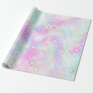 Sjöjungfru Shimmer Iridescent Rosa Presentpapper