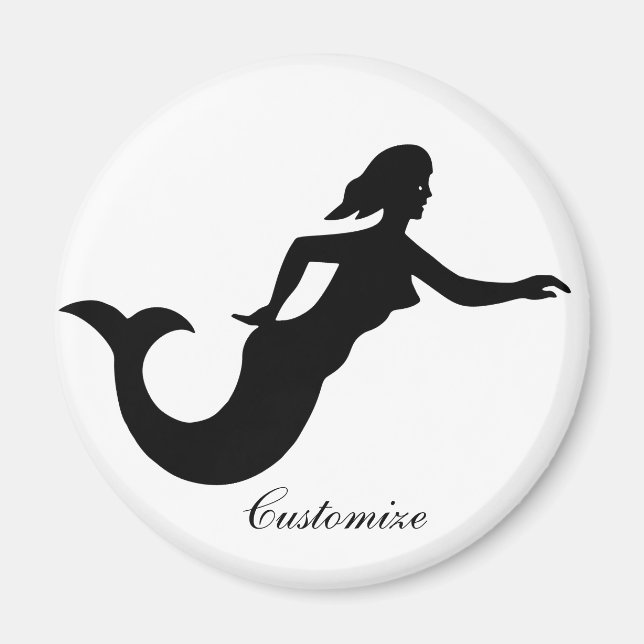 Sjöjungfru Silhouette Thunder_Cove Magnet (Framsidan)