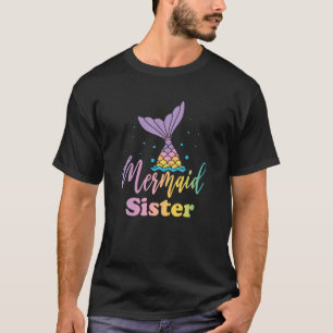 Sjöjungfru Sister Funny Birthday Girl Princess Par T Shirt