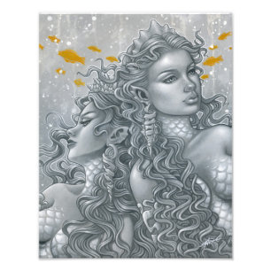 Sjöjungfru Sisters, Fantasy Art Fototryck