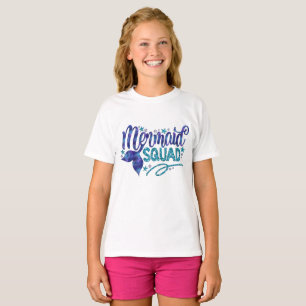 Sjöjungfru - "Sjöjungfru Squad" - Teal Faux Glitte T Shirt