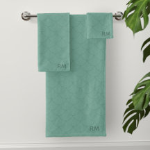 Sjöjungfru Skalar Monogram Sea Grönt Bath Towels