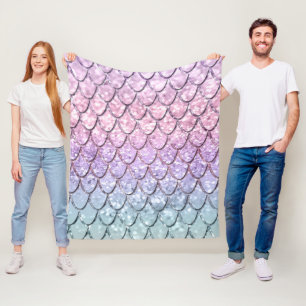 Sjöjungfru Skalor på Unicorn Girls Glitter #1 #shi Fleecefilt