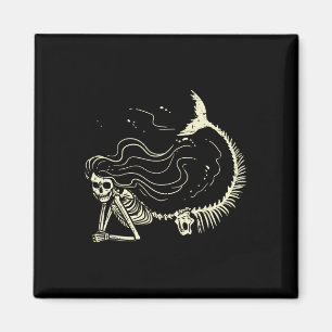 Sjöjungfru Skeleton Halloween Costume Women Girls Magnet