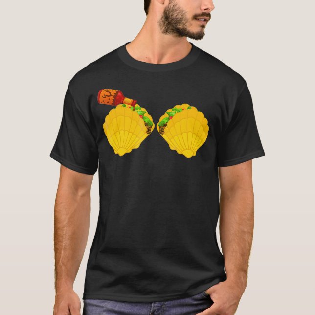 Sjöjungfru Snäcka Taco Bra Spicy Chili Sauce T Shirt (Framsida)