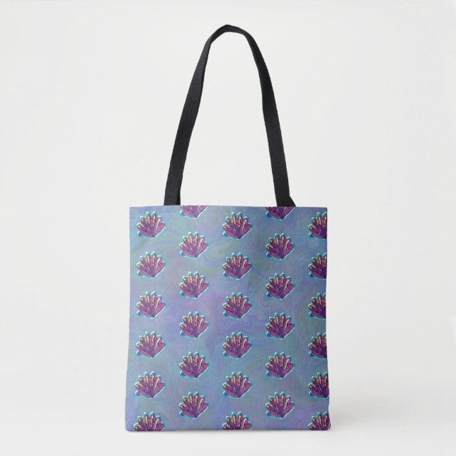 Sjöjungfru Snäckskalstryck Totebag Tygkasse (Framsida)
