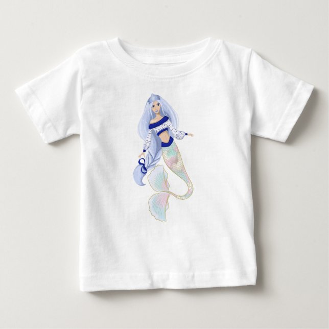 Sjöjungfru Snöjungfrun baby-t-shirt T Shirt (Framsida)