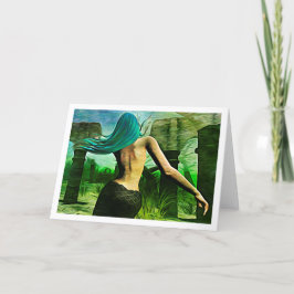 Sjöjungfru som drömm, notecard (för kort