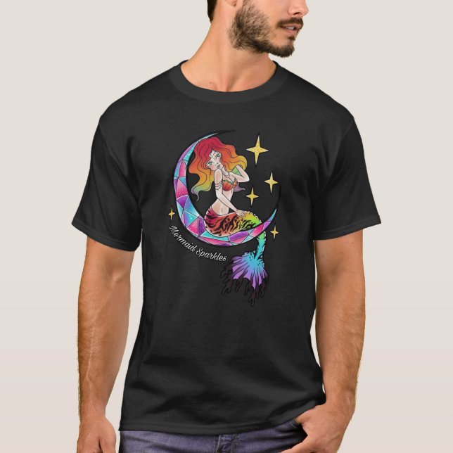 Sjöjungfru Sparkles T-Shirt (Framsida)