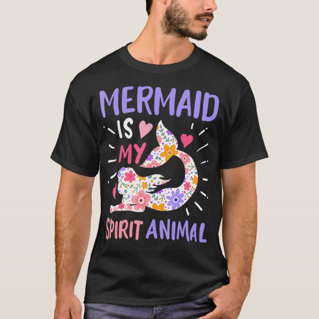Sjöjungfru Spirit Animal  T Shirt (Framsida)