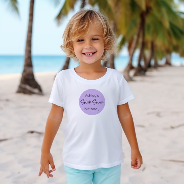 Sjöjungfru Splish Stänk Birthday T Shirt (Skapare uppladdad)